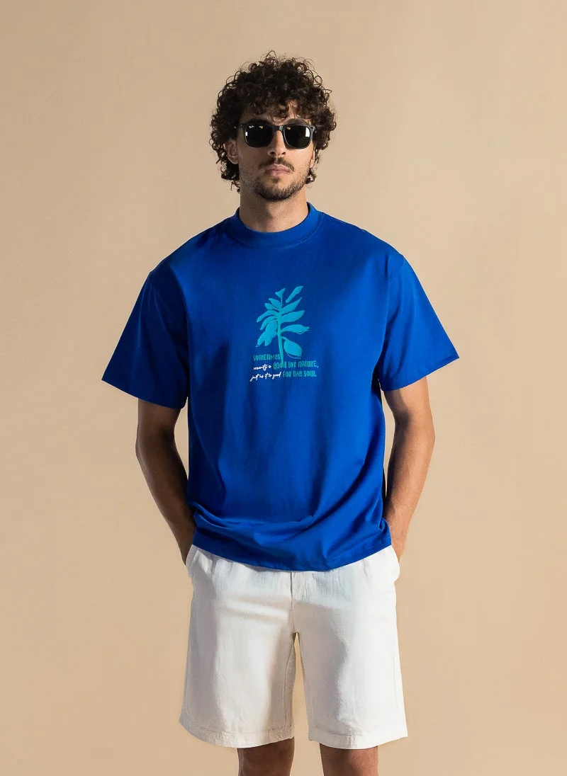 SHAPES CONTRAST PRINTED T-SHIRT